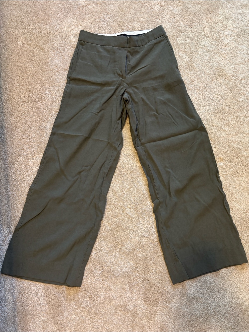 Ann Taylor Wide-Leg Olive Women’s Dress Pants
